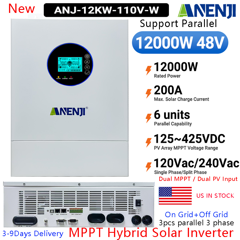 Off Grid Solar Inverter 48V 6000W - Гибридный солнечный инвертор ANENJI Split Phase